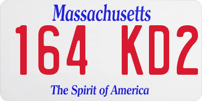 MA license plate 164KD2