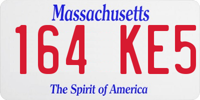 MA license plate 164KE5