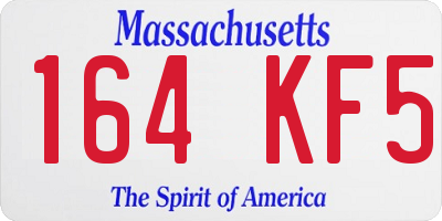MA license plate 164KF5