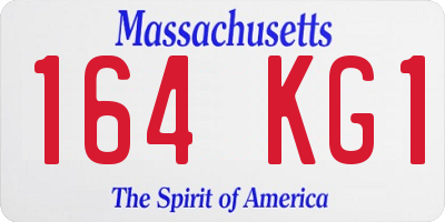 MA license plate 164KG1