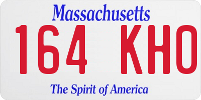 MA license plate 164KH0