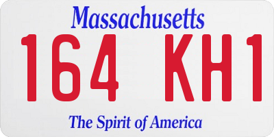 MA license plate 164KH1