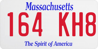 MA license plate 164KH8
