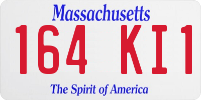 MA license plate 164KI1