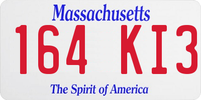 MA license plate 164KI3