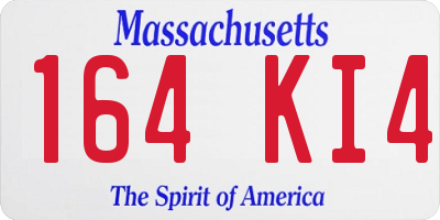 MA license plate 164KI4