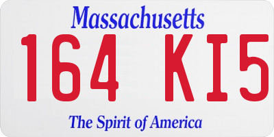 MA license plate 164KI5