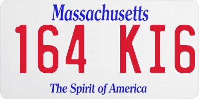 MA license plate 164KI6
