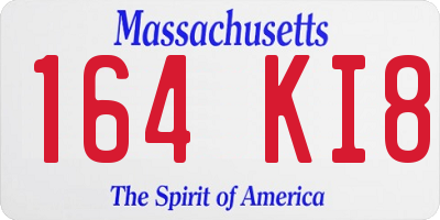 MA license plate 164KI8