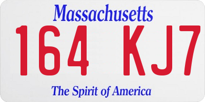 MA license plate 164KJ7
