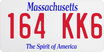 MA license plate 164KK6