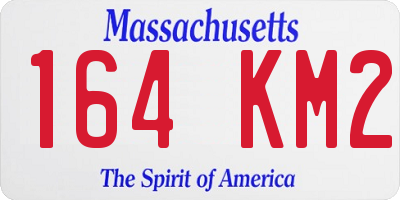 MA license plate 164KM2
