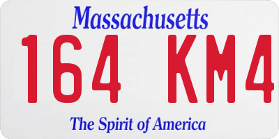 MA license plate 164KM4