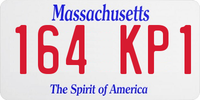 MA license plate 164KP1