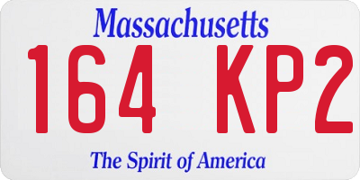 MA license plate 164KP2