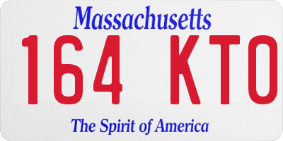 MA license plate 164KT0