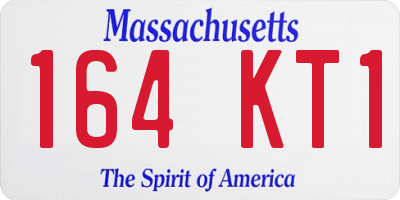 MA license plate 164KT1