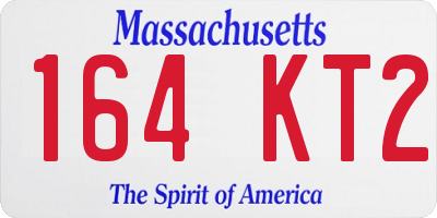 MA license plate 164KT2