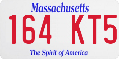MA license plate 164KT5