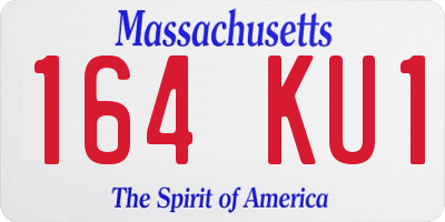 MA license plate 164KU1