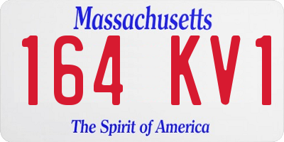MA license plate 164KV1