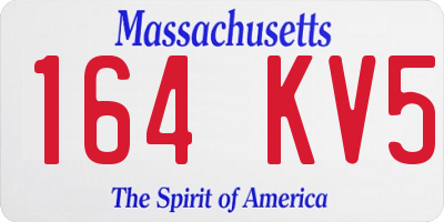 MA license plate 164KV5