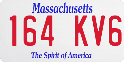 MA license plate 164KV6