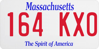 MA license plate 164KX0