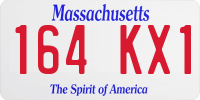 MA license plate 164KX1