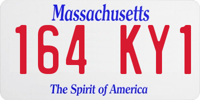 MA license plate 164KY1