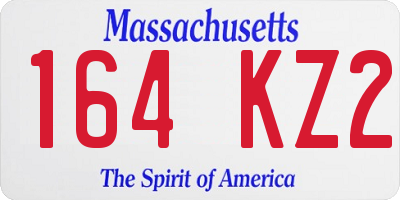 MA license plate 164KZ2