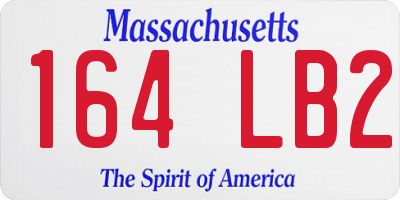 MA license plate 164LB2