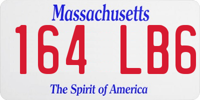 MA license plate 164LB6