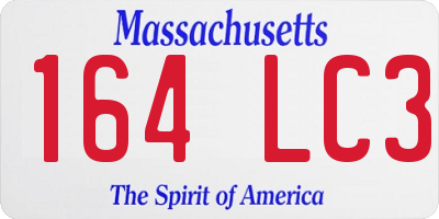 MA license plate 164LC3