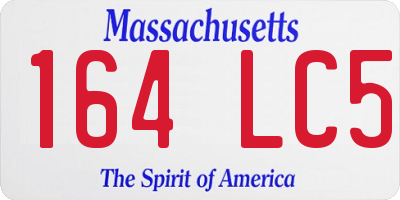 MA license plate 164LC5