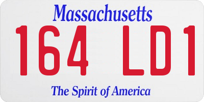 MA license plate 164LD1