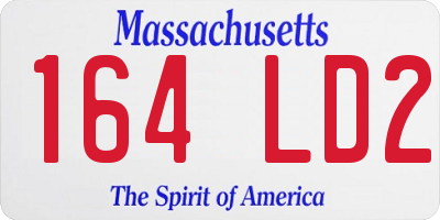 MA license plate 164LD2
