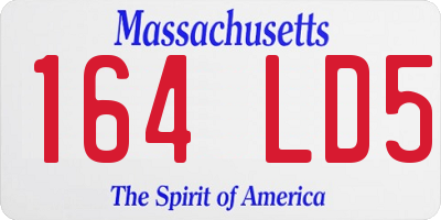 MA license plate 164LD5