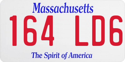 MA license plate 164LD6