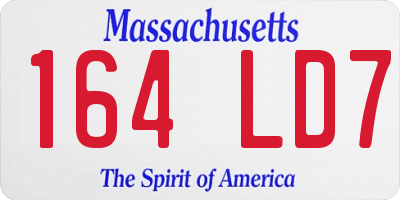 MA license plate 164LD7
