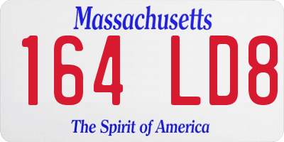 MA license plate 164LD8