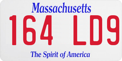 MA license plate 164LD9