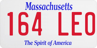 MA license plate 164LE0