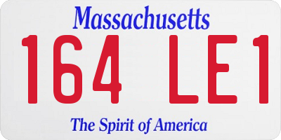 MA license plate 164LE1