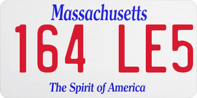 MA license plate 164LE5
