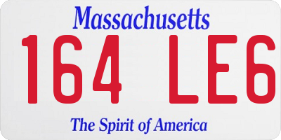 MA license plate 164LE6