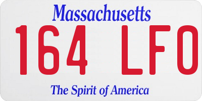 MA license plate 164LF0