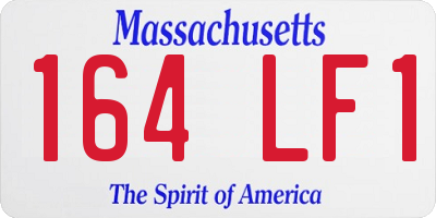 MA license plate 164LF1
