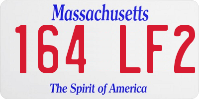 MA license plate 164LF2