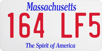 MA license plate 164LF5